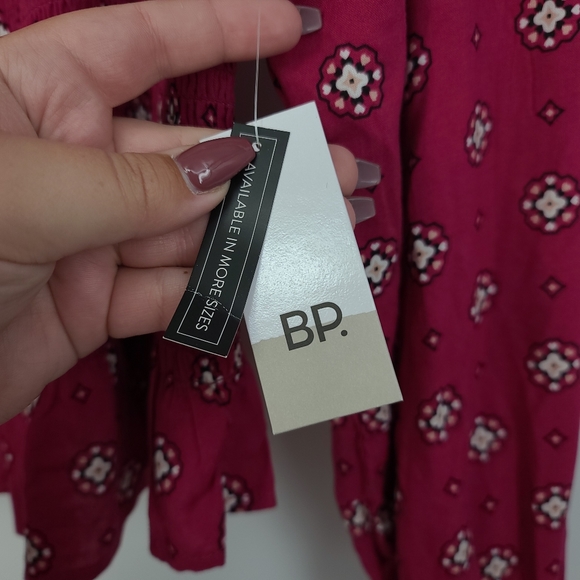 BP Floral Long Puff Sleeve Smocked Square Neck Top - Picture 6 of 7